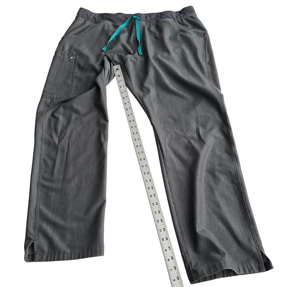 Figs Technical Collection Side Pockets Pull On Grey Scrub Pants women XXL 2XL - Picture 9 of 12